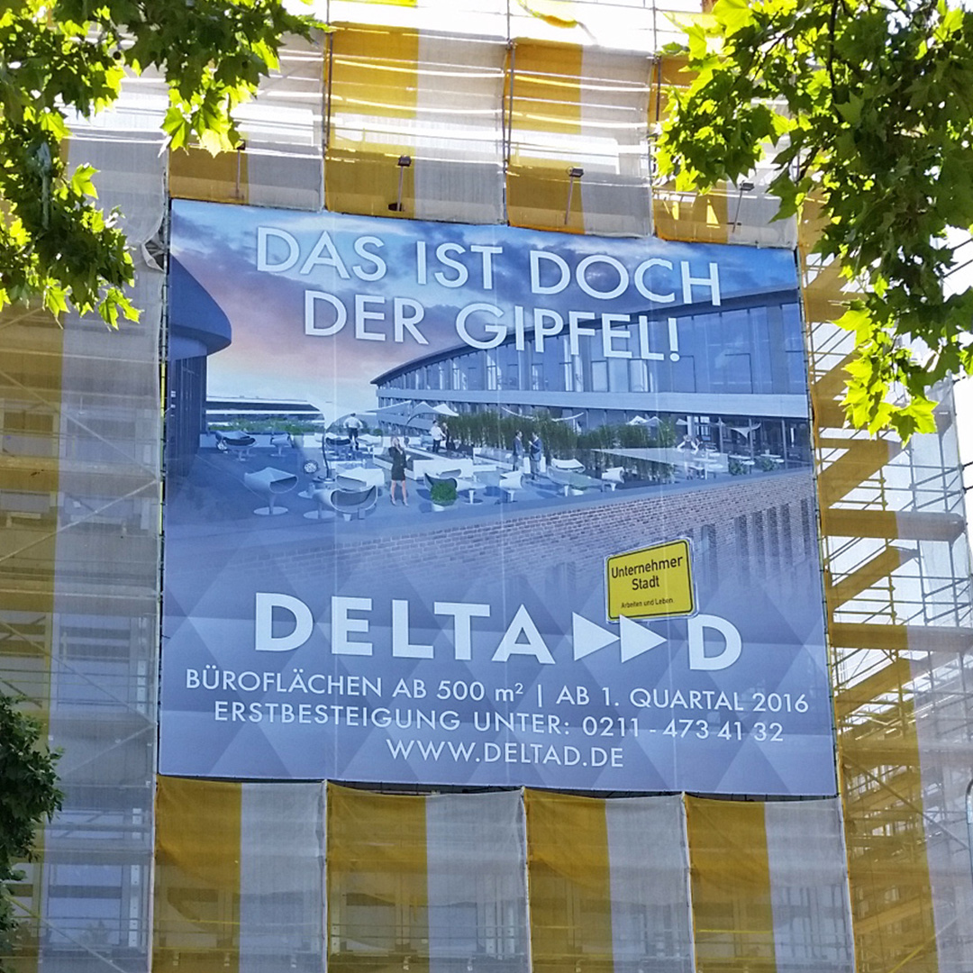Delta D Baustellenbanner