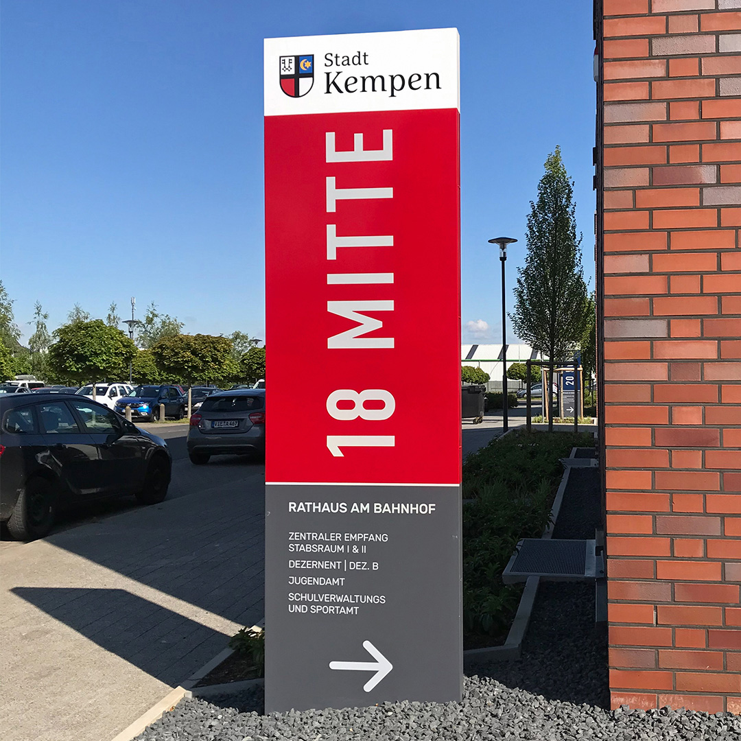 Stadt Kempen Leitsystem / Signaletik
