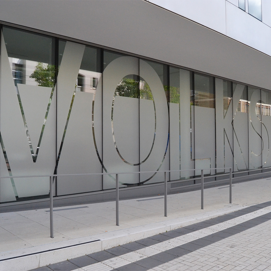 Volksbank Krefeld Glasflächen Branding